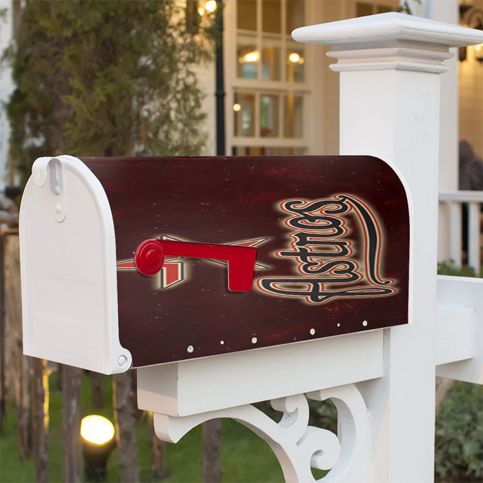 Houston Astros In Galaxy Magnetic Mailbox Cover 18" X 21" Outdoor Decor