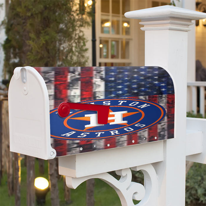 Houston Astros Logo 4 Magnetic Mailbox Cover 18" X 21" Outdoor Decor