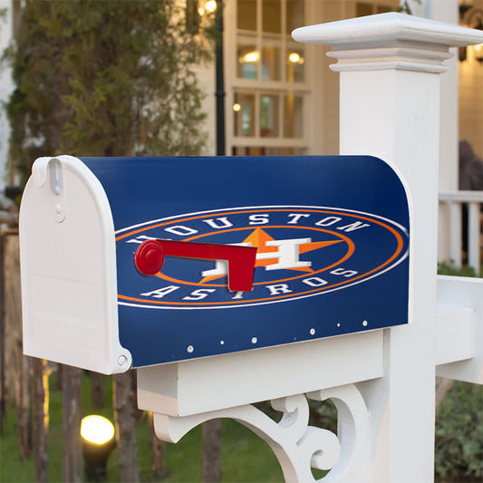 Houston Astros Logo Blue Magnetic Mailbox Cover 18" X 21" Outdoor Decor