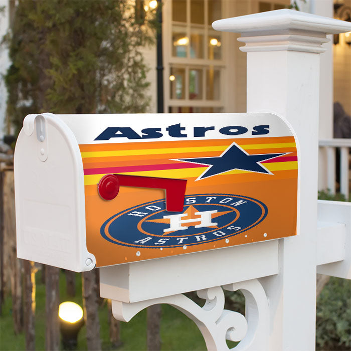 Houston Astros Mlb Magnetic Mailbox Cover 18" X 21" Outdoor Decor
