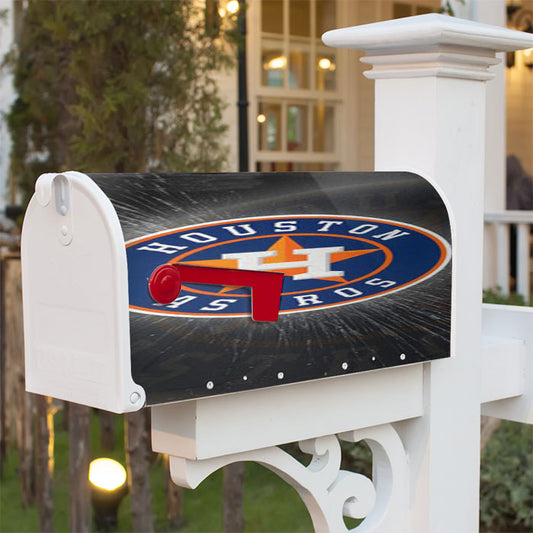 Houston Astros Mlb Sport Logo Magnetic Mailbox Cover 18" X 21" Outdoor Decor