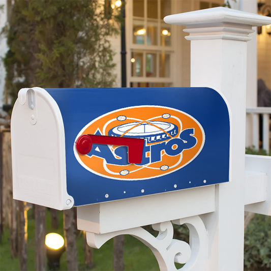 Houston Astros Primary Magnetic Mailbox Cover 18" X 21" Outdoor Decor