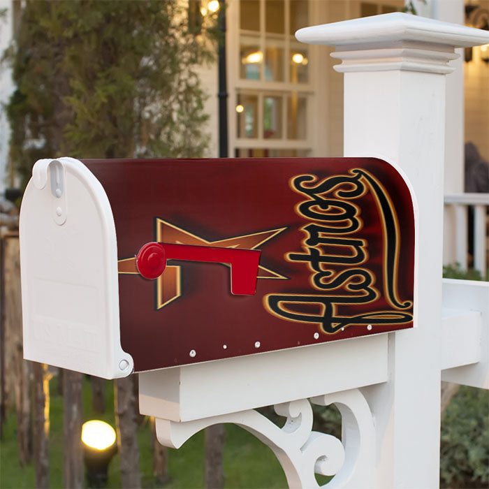 Houston Astros Red Magnetic Mailbox Cover 18" X 21" Outdoor Decor