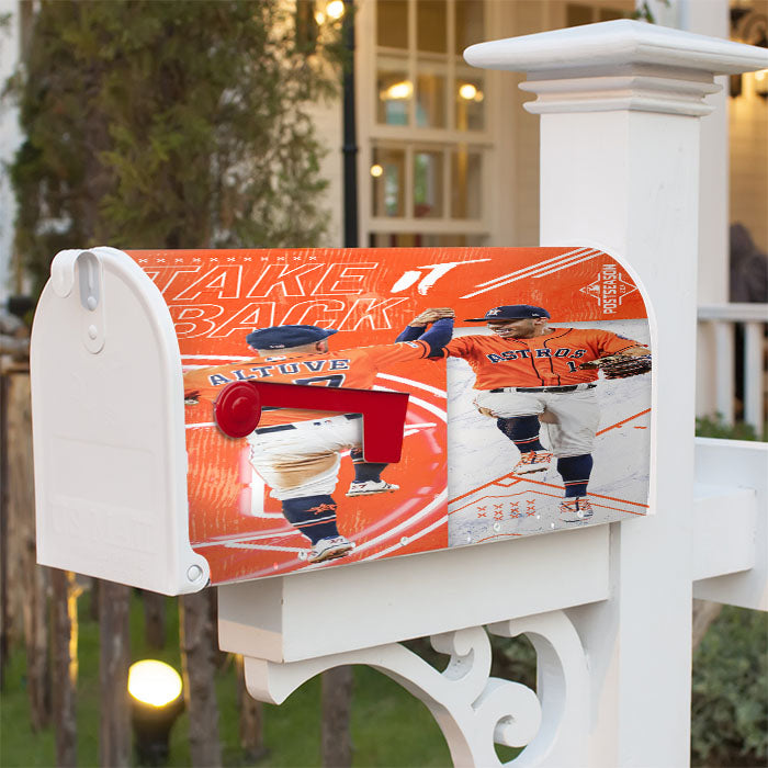 Houston Astros Take It Back Magnetic Mailbox Cover 18" X 21" Outdoor Decor