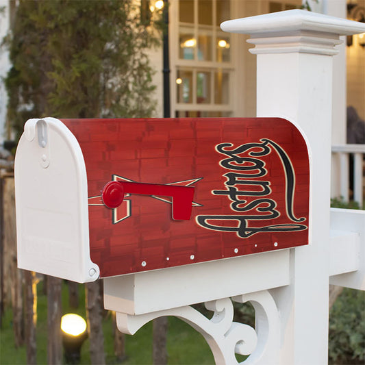 Houston Astros Texture Magnetic Mailbox Cover 18" X 21" Outdoor Decor