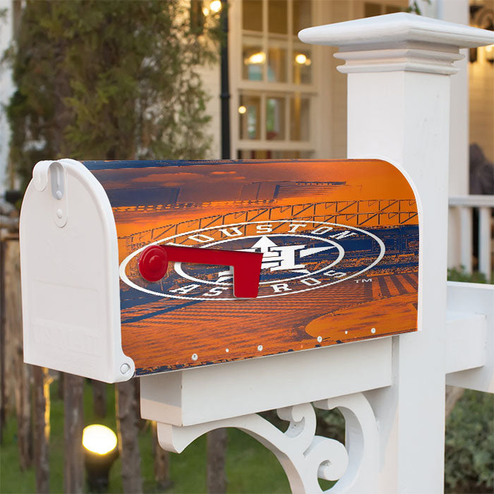 Houston Astros Wallpaper Magnetic Mailbox Cover 18" X 21" Outdoor Decor