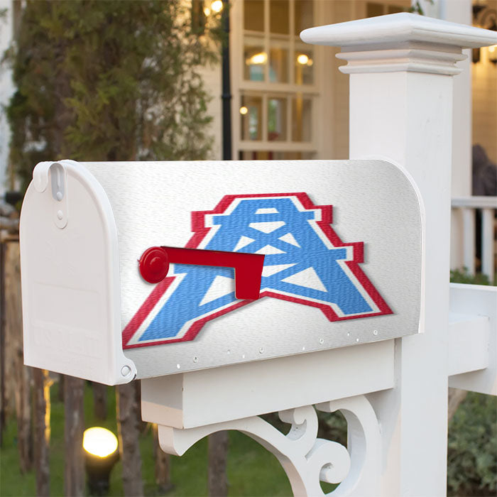 Houston Oilers Logo Magnetic Mailbox Cover 18" X 21" Outdoor Decor