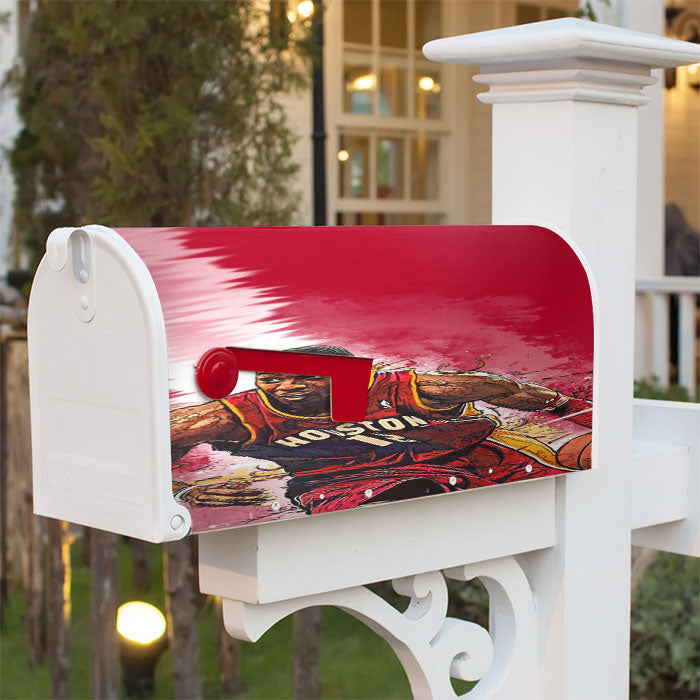 Houston Rockets Player Magnetic Mailbox Cover 18" X 21" Outdoor Decor