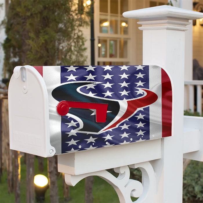 Houston Texans Emblem Silk Flag Magnetic Mailbox Cover 18" X 21" Outdoor Decor