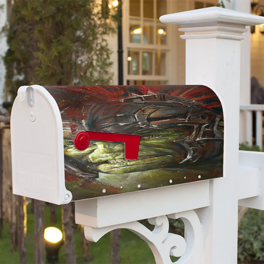 Hulk Illustration Magnetic Mailbox Cover 18" X 21" Outdoor Decor