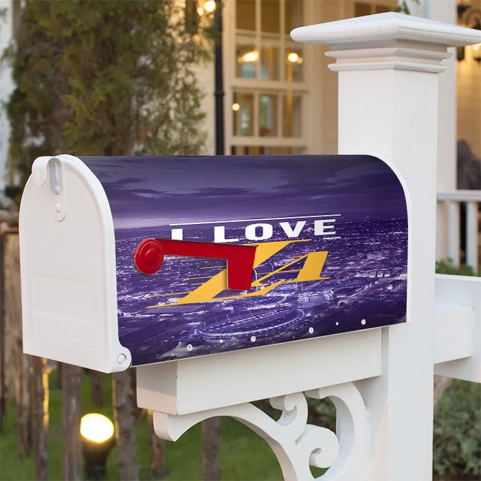 I Love La Lakers Magnetic Mailbox Cover 18" X 21" Outdoor Decor