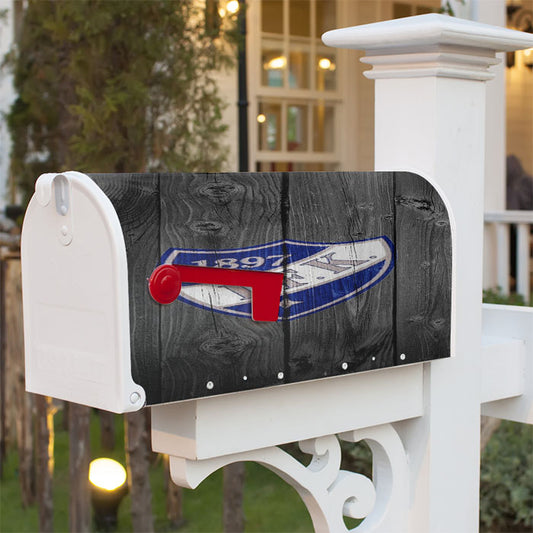 Ifk Helsinki Hifk Nhl Logo Dark Wood Wallpaper Magnetic Mailbox Cover 18" X 21" Outdoor Decor