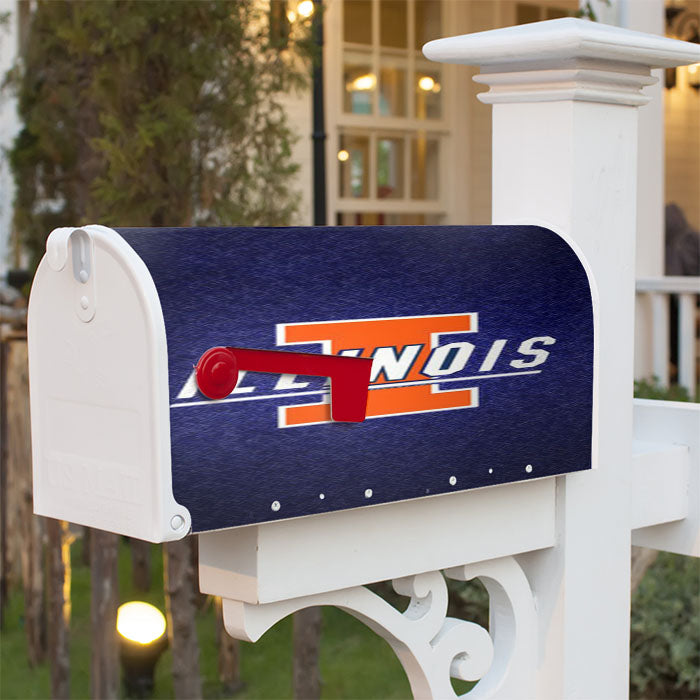 Illinois Fighting Logo Magnetic Mailbox Cover 18" X 21" Outdoor Decor