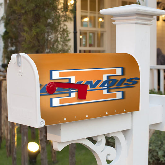 Illinois Orange Magnetic Mailbox Cover 18" X 21" Outdoor Decor