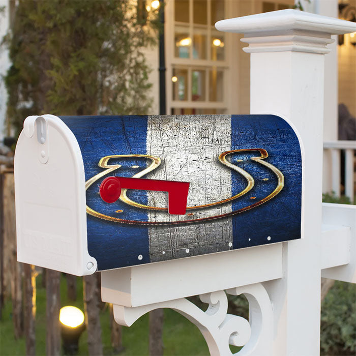 Indianapolis Colts Logo Stripes Magnetic Mailbox Cover 18" X 21" Outdoor Decor