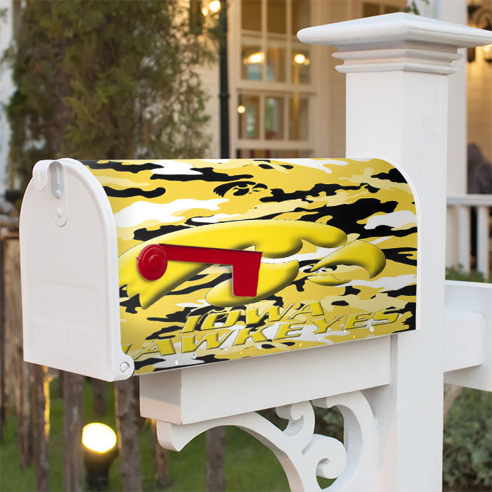 Iowa Hawkeyes Camo Magnetic Mailbox Cover 18" X 21" Outdoor Decor