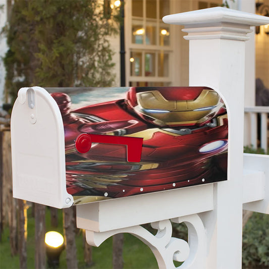 Iron Man Avengers Wallpaper Magnetic Mailbox Cover 18" X 21" Outdoor Decor
