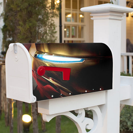 Iron Man Mask Magnetic Mailbox Cover 18" X 21" Outdoor Decor