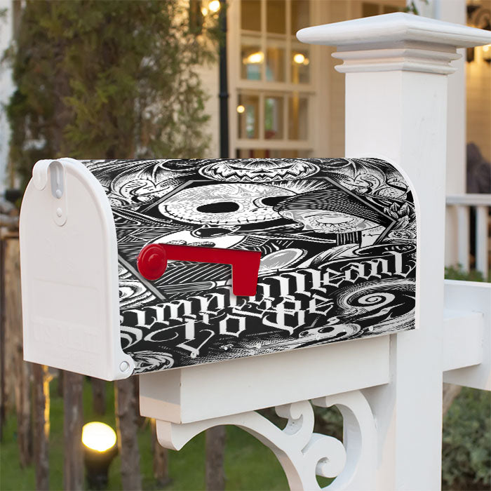 Jack And Sally Muertitos The Nightmare Before Christmas Art Magnetic Mailbox Cover 18" X 21" Outdoor Decor