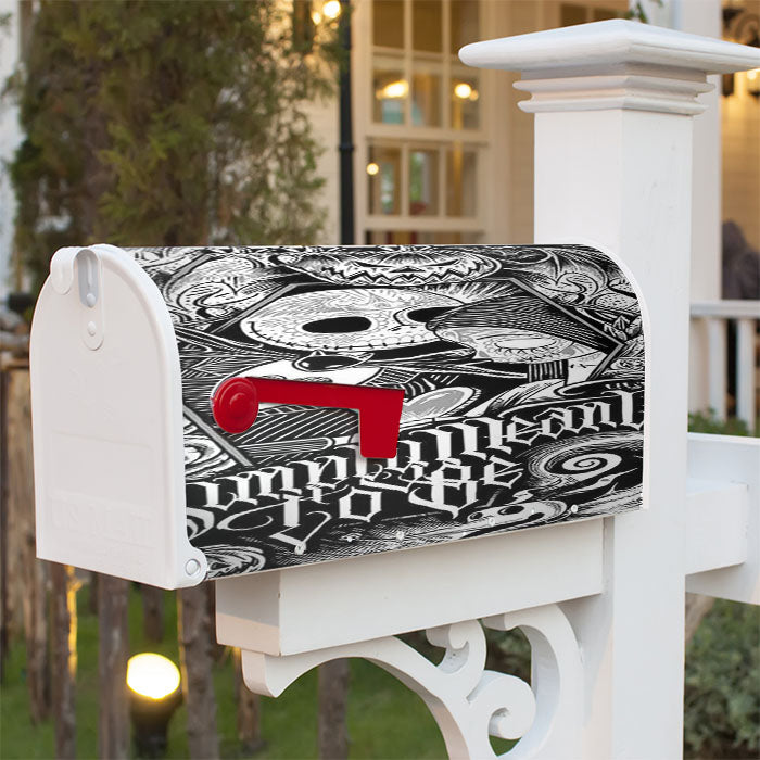 Jack And Sally Nightmare Before Christmas Magnetic Mailbox Cover 18" X 21" Outdoor Decor