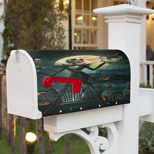 Jack Skellington Nightmare Before Christmas Magnetic Mailbox Cover 18" X 21" Outdoor Decor