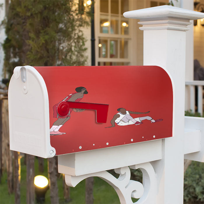 James Harden Crossover On Wesley Johnson Magnetic Mailbox Cover 18" X 21" Outdoor Decor