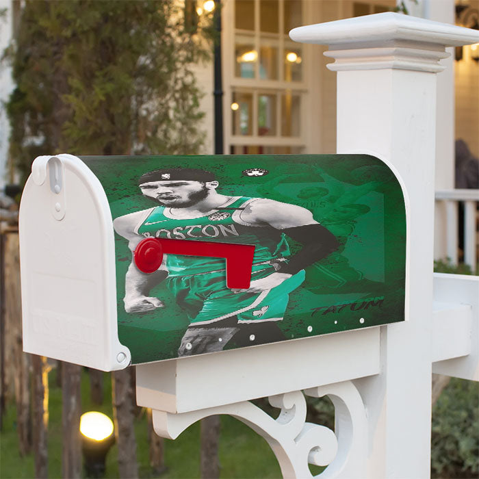Jayson Tatum, Boston Magnetic Mailbox Cover 18" X 21" Outdoor Decor