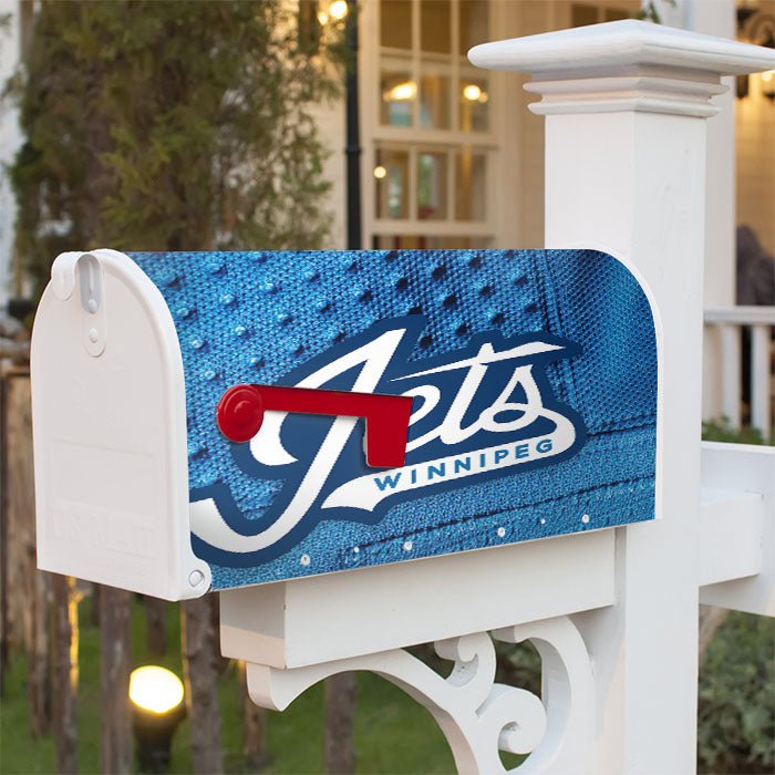 Jets Winnipeg Logo Magnetic Mailbox Cover 18" X 21" Outdoor Decor