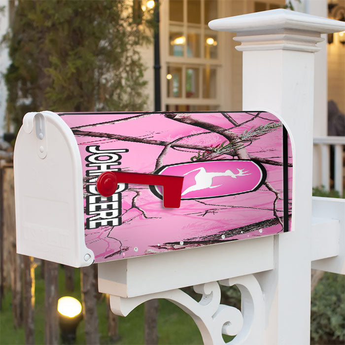 John Deere Pink Camo Magnetic Mailbox Cover 18" X 21" Outdoor Decor