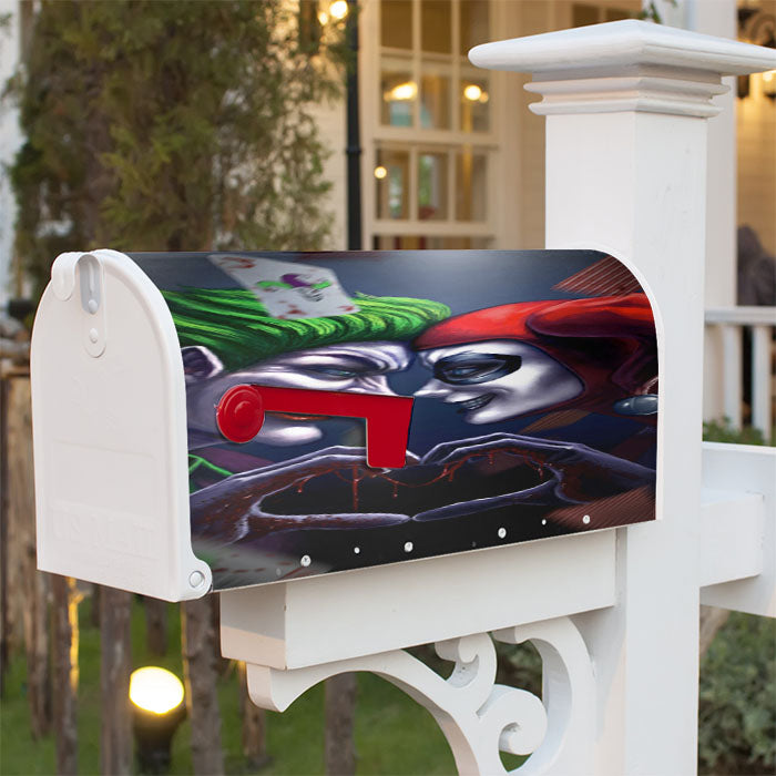 Joker Harley Quinn Smile Magnetic Mailbox Cover 18" X 21" Outdoor Decor