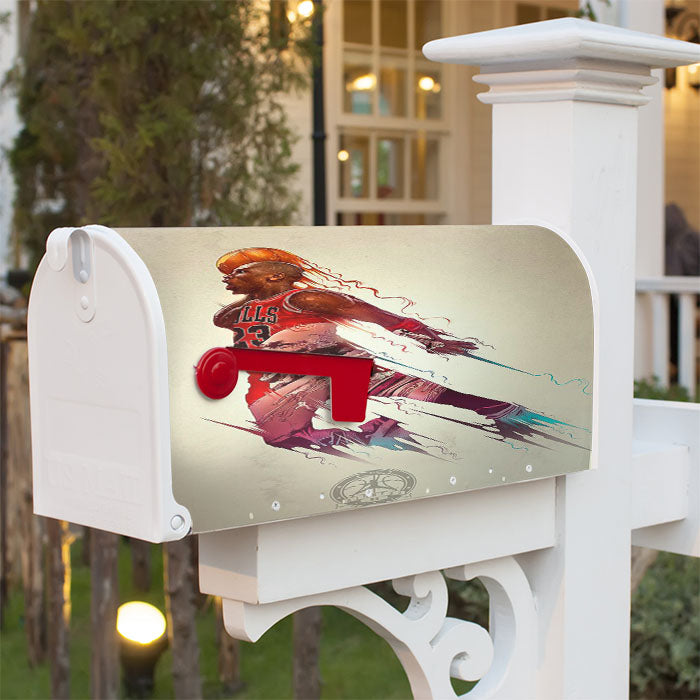 Jordan Bulls 23 Magnetic Mailbox Cover 18" X 21" Outdoor Decor