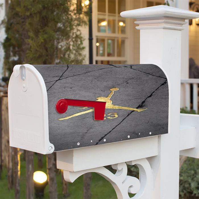 Jordan Gold Marble Magnetic Mailbox Cover 18" X 21" Outdoor Decor