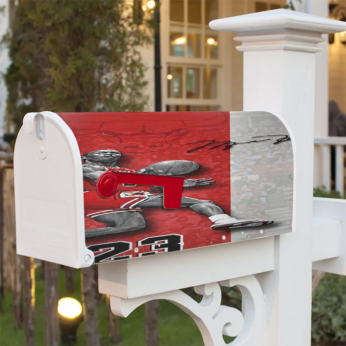 Jordan Player Nba 23 Magnetic Mailbox Cover 18" X 21" Outdoor Decor