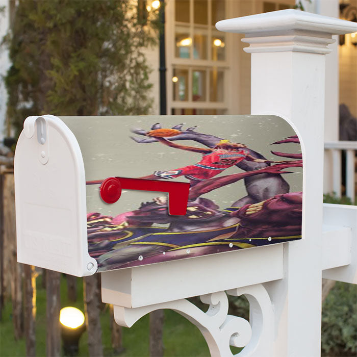 Jumping Style Air Jordan Magnetic Mailbox Cover 18" X 21" Outdoor Decor