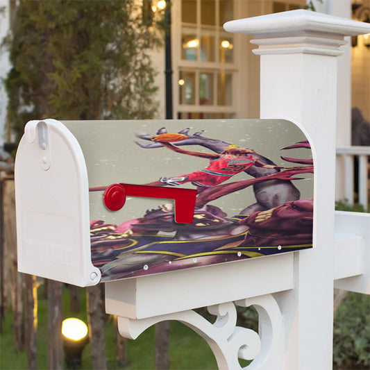 Jumping Style Air Jordan Magnetic Mailbox Cover 18" X 21" Outdoor Decor
