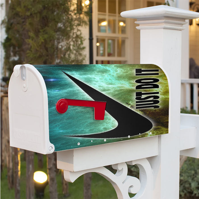 Just Do It Galaxy Nebula Magnetic Mailbox Cover 18" X 21" Outdoor Decor