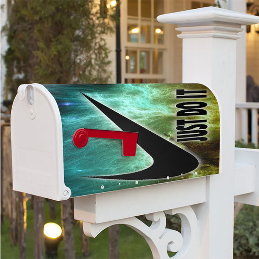 Just Do It Galaxy Nebula Magnetic Mailbox Cover 18" X 21" Outdoor Decor