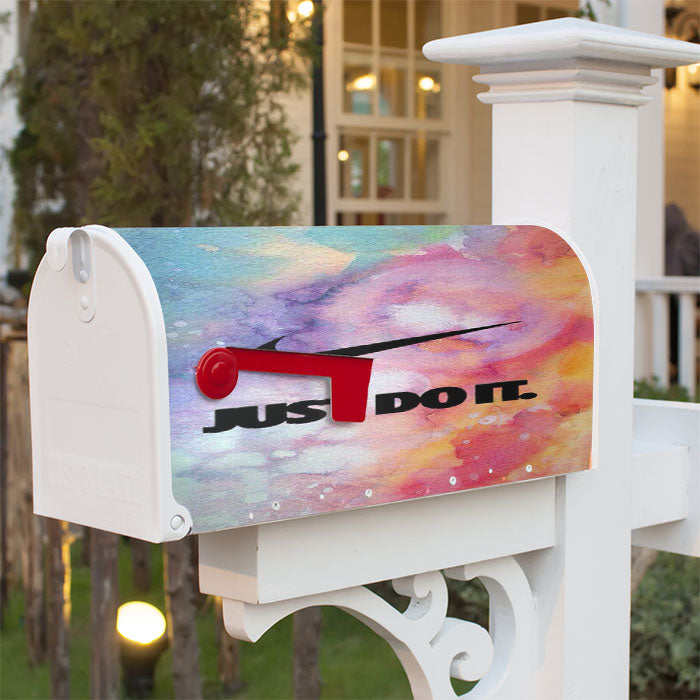 Just Do It Rainbow Art Nike Magnetic Mailbox Cover 18" X 21" Outdoor Decor