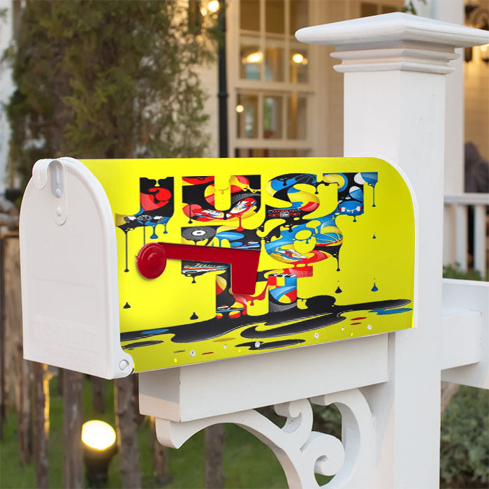 Just Do It Splash Art Magnetic Mailbox Cover 18" X 21" Outdoor Decor