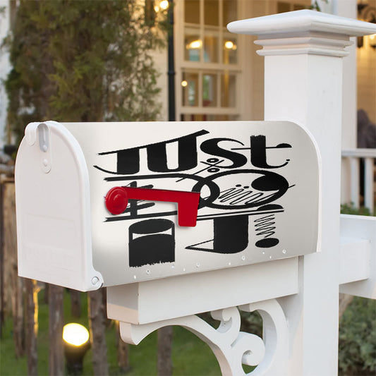 Just Do It Typography Magnetic Mailbox Cover 18" X 21" Outdoor Decor