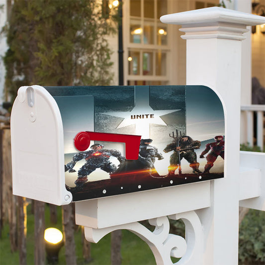 Justice League Magnetic Mailbox Cover 18" X 21" Outdoor Decor
