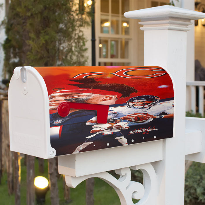 Justin Fields Chicago Bears Magnetic Mailbox Cover 18" X 21" Outdoor Decor