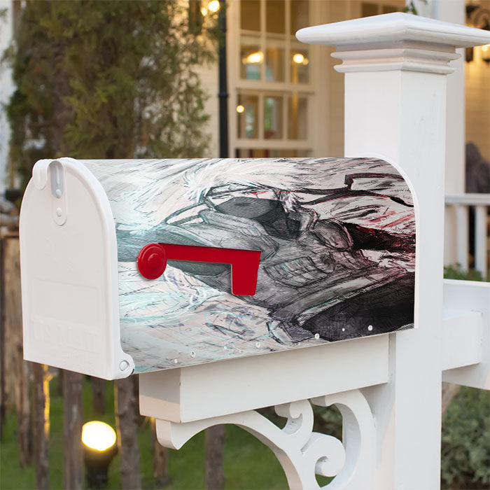 Kakashi Hatake Pencil Sketch Magnetic Mailbox Cover 18" X 21" Outdoor Decor