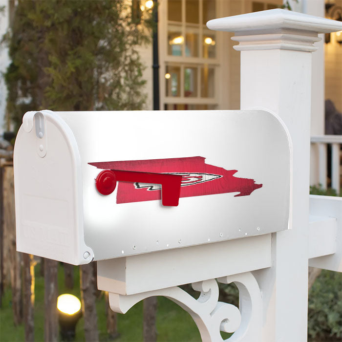 Kansas City Chiefs Logo States Magnetic Mailbox Cover 18" X 21" Outdoor Decor