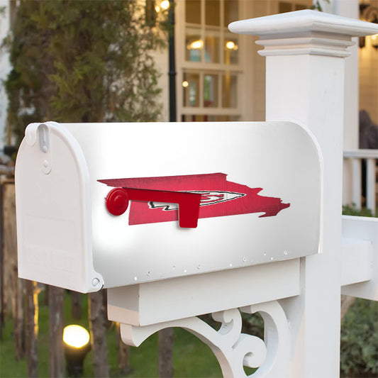 Kansas City Chiefs Logo States Magnetic Mailbox Cover 18" X 21" Outdoor Decor