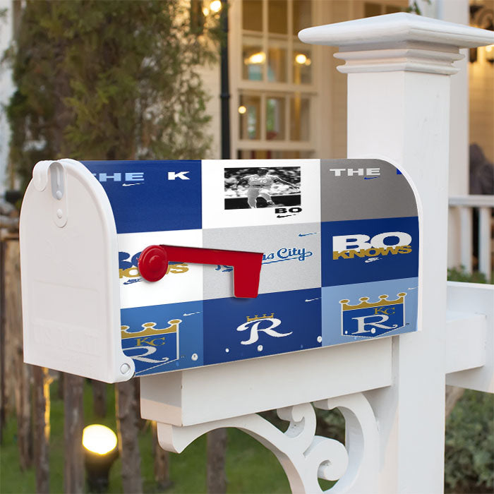 Kansas City Royals Logo Collage Magnetic Mailbox Cover 18" X 21" Outdoor Decor