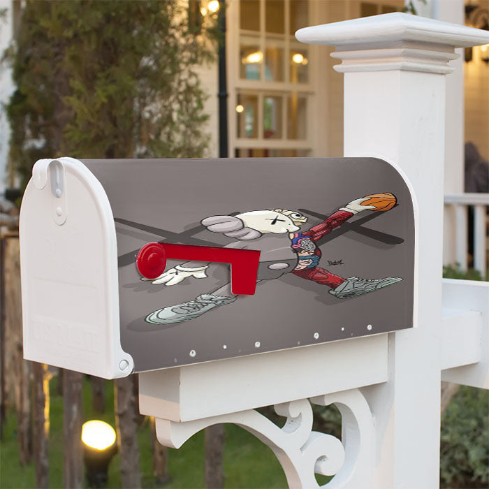 Kaws Air Jordan Magnetic Mailbox Cover 18" X 21" Outdoor Decor