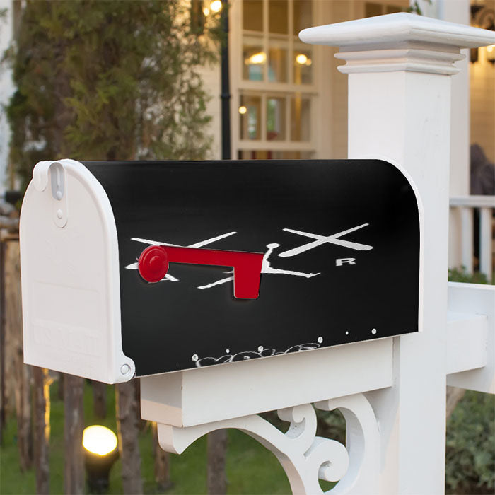 Kaws Air Jordan Midnight Black Magnetic Mailbox Cover 18" X 21" Outdoor Decor