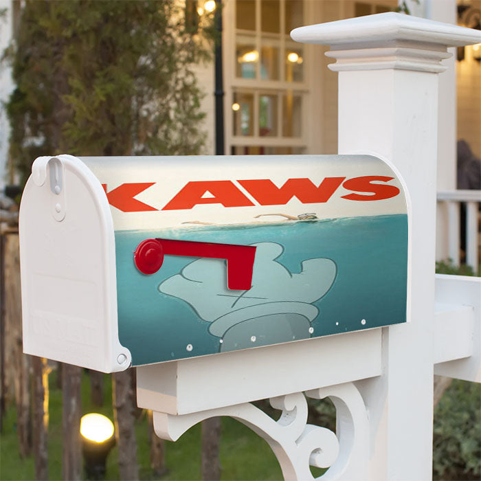 Kaws Jaws Tribute Grunge Style Magnetic Mailbox Cover 18" X 21" Outdoor Decor