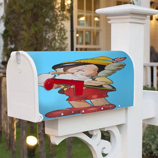 Kaws Pinocchio Magnetic Mailbox Cover 18" X 21" Outdoor Decor